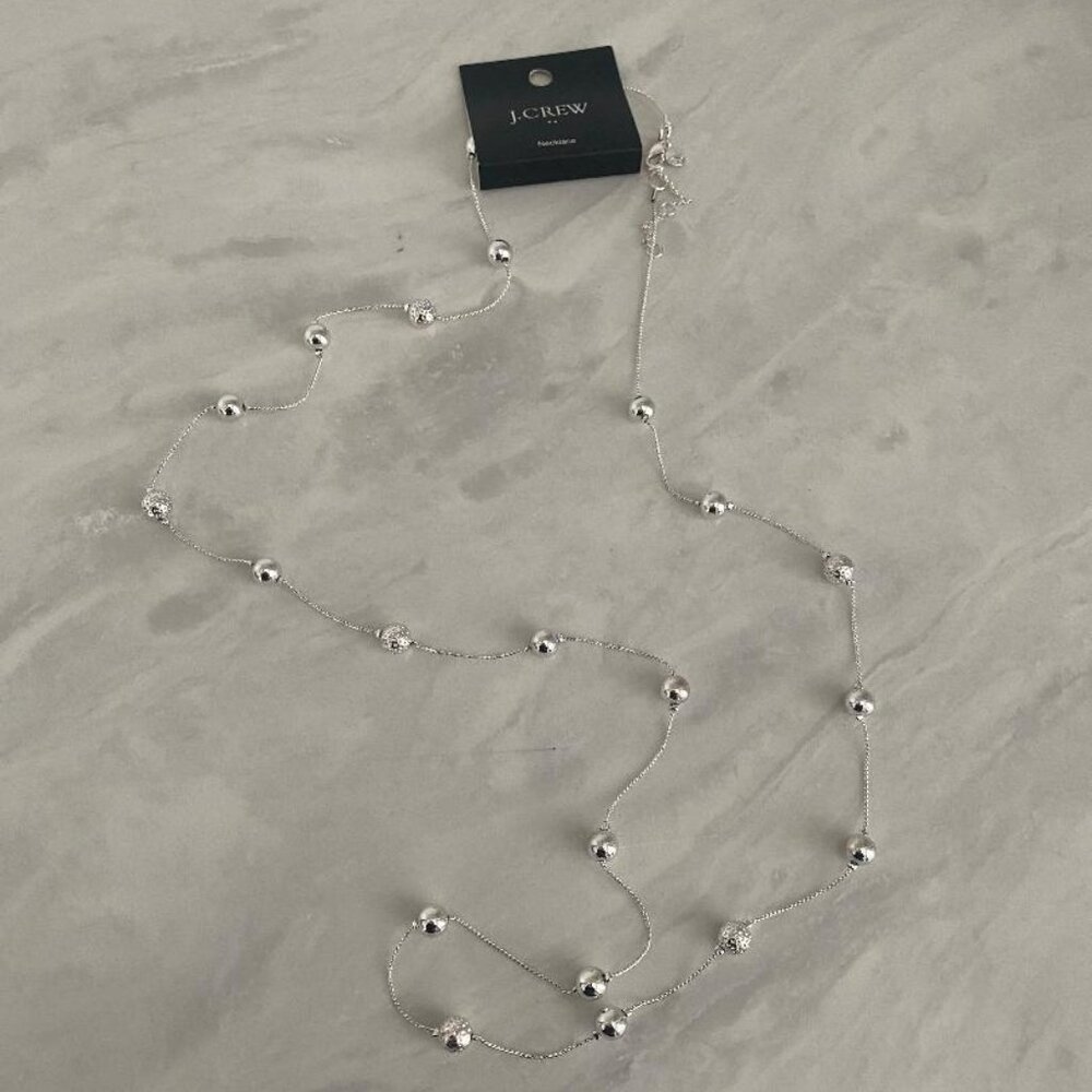 J.Crew Silver Long Necklace – New, Never Worn, NWT